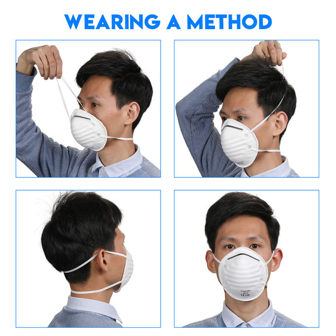 Madencilik / Tekstil Beyaz Renk için Yüksek Yumuşaklık Götürdü Yüz Maskesi Anti Toz