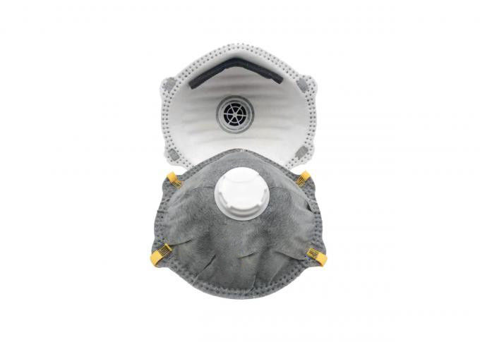 CE Onaylı İki Kafa Kayışlı Suya Dayanıklı Aktif Karbon Toz Maskesi